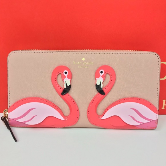 ➕ Kate spade flamingo wallet NWT multi by the pool - Picture 2 of 6